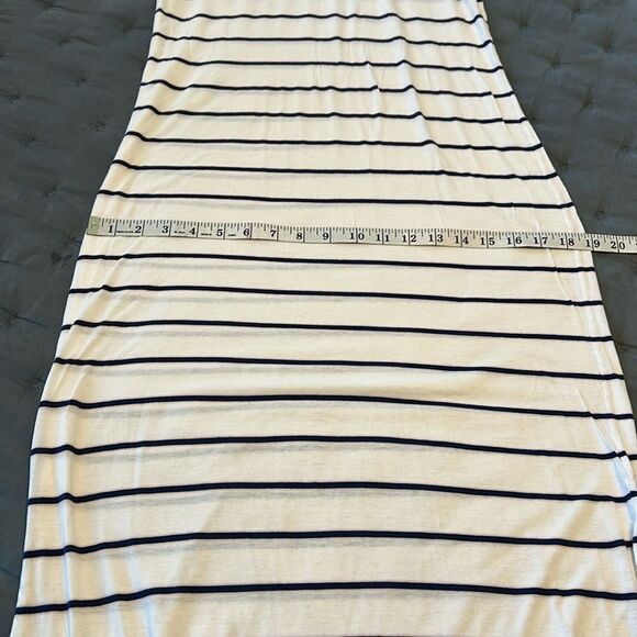 Hanro Laura Long White Navy Striped Tank Dress Size XS - Picture 8 of 8